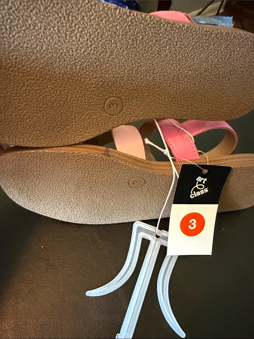 art class Pink & Light Pink Girls Sandals size 3